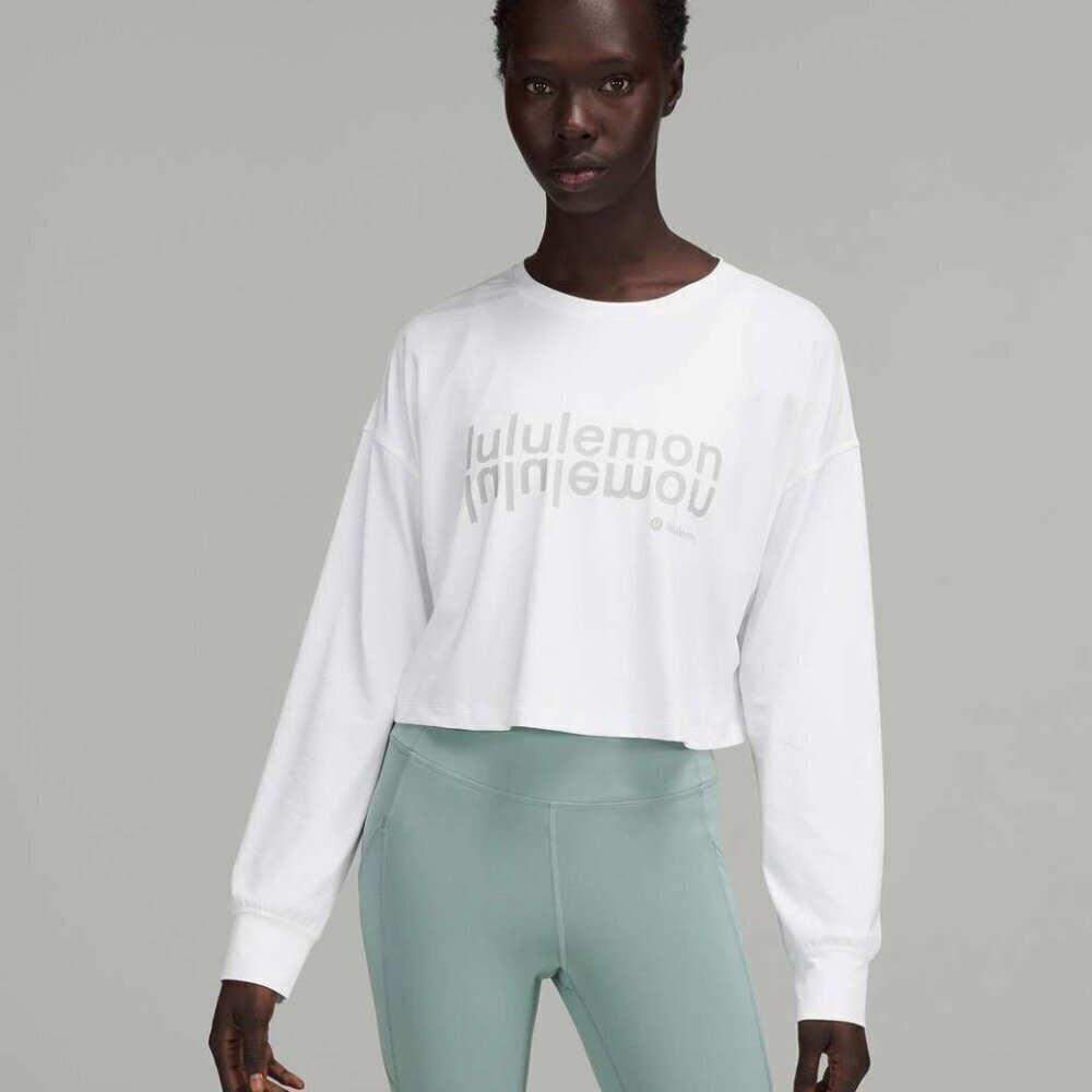 NWT Lululemon Muscle Love Long Sleeve Shirt *Motif - 10 White